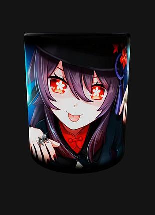 Чашка аниме манга подарок кружка геншин genshin impact персонаж ху тао (0741)