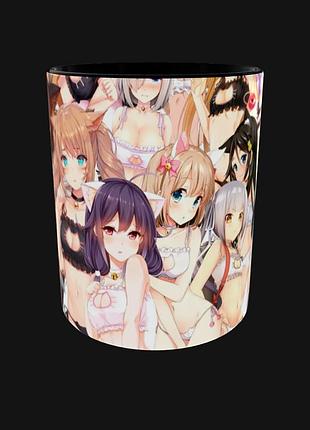 Чашка кухоль аніме манга подарунок неко дівчата neko амегао агегао ahegao (0482)
