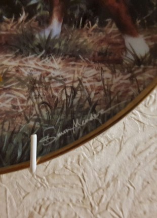 Продам фарфоровую тарелку с изображением немецкого боксёра.