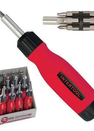 Викрутка реверсивна з комплектом насадок intertool vt-1003