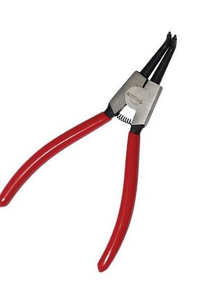 Щипці для зняття стопорних кілець вигнуті на розжим intertool ...