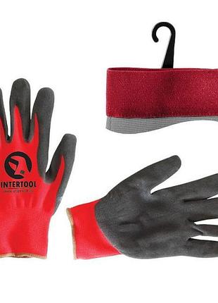 Рукавичка червона в'язана синтетична intertool sp-0127
