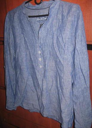Блуза лён цвет индиго