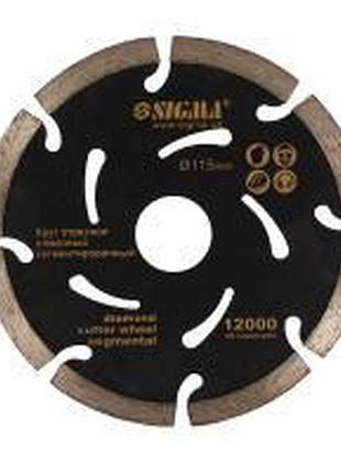 Круг алмазний сегментований ø115×22.2 мм, 13200об/хв sigma (192..