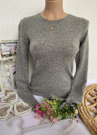 Фирменный стильный качественный натуральный кашемировый базовый свитер6 фото