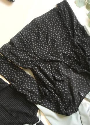 ⏺ продана чёрная блуза блузка под шифон на запах vero moda р.2 фото