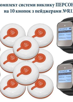 Система виклику медперсоналу rcall з годинником і 10 кнопок