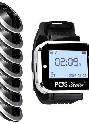 Готова система виклику: пейджер-годинник офіціанта та 7 кнопок