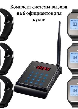 Комплект системи виклику на кухню на 6 офіціантів - передавач ...