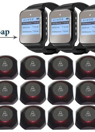 Комплект кнопок виклику 15 шт в ресторан + на кухню та бар з г...