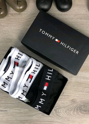 Нижня білизна tommy hilfiger pack 3 white-black-gray