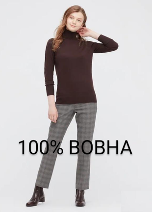 Водолазка120723//uniqlo водолазка гольф кофта база базова 100%-вовна вовняна2 фото