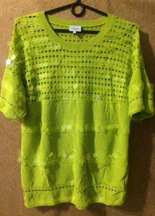 Next кофта в паєтках салатова