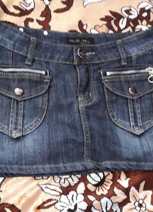 Джинсова юбка  n.e.w jeans оригинал