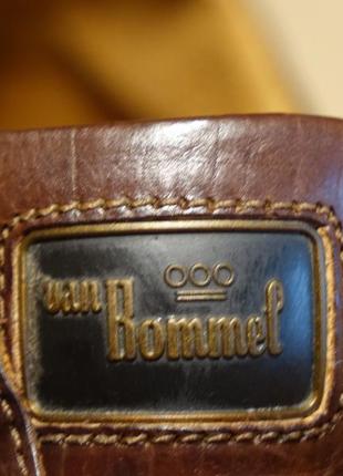 Красивые темно-коричневые кожаные спортивные полуботинки van bommel голландия 9 р.4 фото