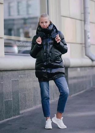Пуховик . дутик подовжений