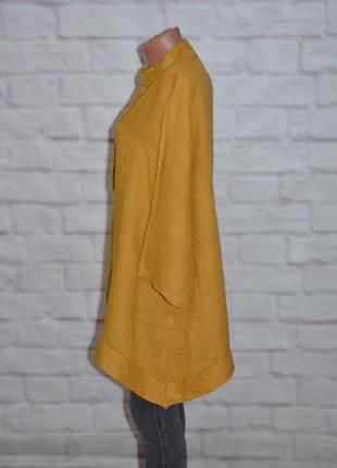 Блуза льняная свободного кроя (италия)2 фото