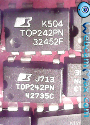 Top242pn, контролер шім 9-15вт 132кгц 700в dip8