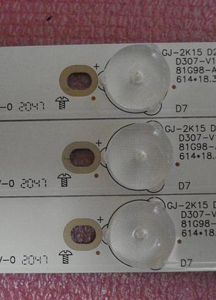 Светодиодные планки gj-2k15 d2p5-315 d307-v1 (7 led 3v 614mm 32")