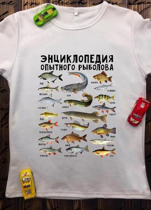 Мужская футболка с принтом - рыбалка1 фото