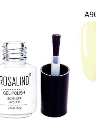 Гель-лак для нігтів манікюру 7мл rosalind, шелак, а904 ванільний