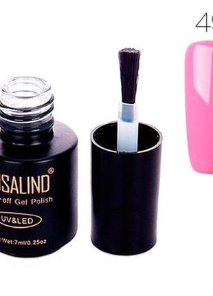 Гель-лак для нігтів манікюру 7мл rosalind, шелак, 49 рожевий