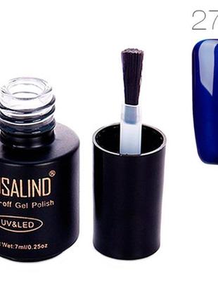 Гель-лак для нігтів манікюру 7мл rosalind, шелак, 2711 темно-с...