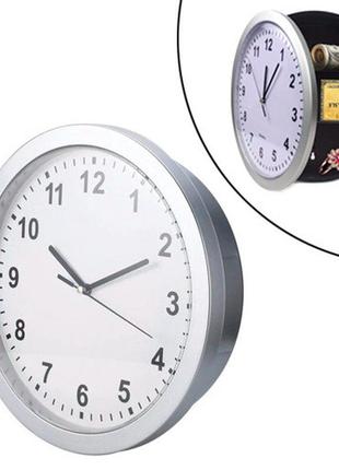 Настінний годинник сейф 25х7см, сховок з поличкою, safe clock