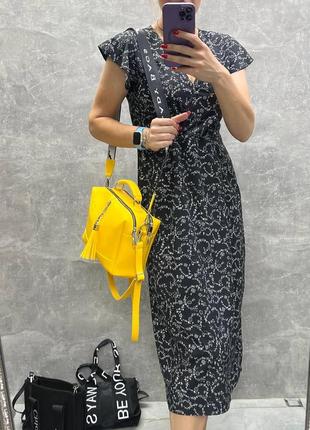 Желтая - стильная качественная сумка lady bags на два отделения с двумя съемными ремнями (0268)3 фото