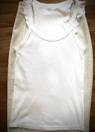 Italy, luxury original, белая майка, футболка в рубчик премиум бренд2 фото