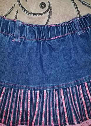 Длина 32 см юбка юбочка детская джинс спідниця для детсада садика9 фото