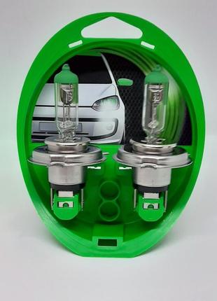 Галогенна лампа philips h4 colorvision зелений2 фото