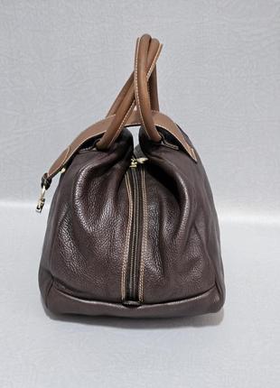 Винтажная кожаная сумка bally, оригинал3 фото