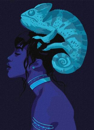 Картина по номерам "неоновая красота" ©dragonfly_kc" идейка kho4890 40х50см