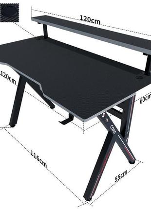 Геймерський ігровий стіл cobra cr4009bk письмовий стіл чорний