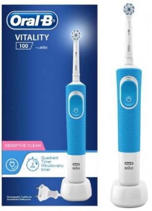 Зубна щітка braun oral-b vitality d100.413.1 pro sens clean blue