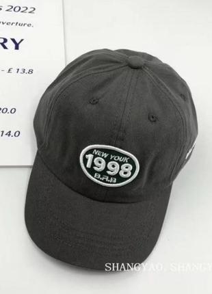 Кепка коттоновая темно-серая "1998"
