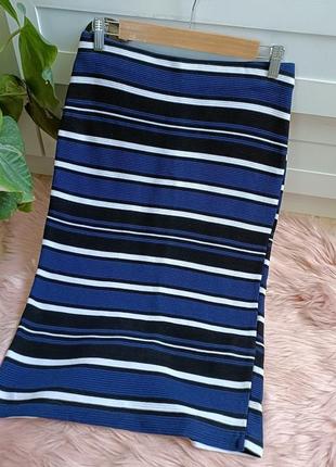 Крутая юбка карандаш в полоску от zara, размер m1 фото