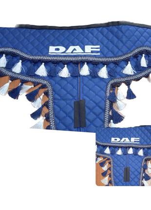 Шторы премиум в кабину daf даф лобовое стекло-1 и боковые-2 экокожа