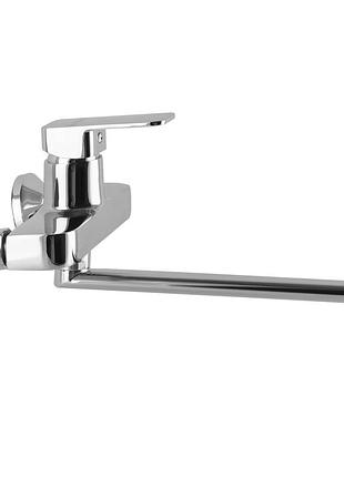 Смеситель для кухни со стены латунный globus millana glm-0104 гусак 25 см