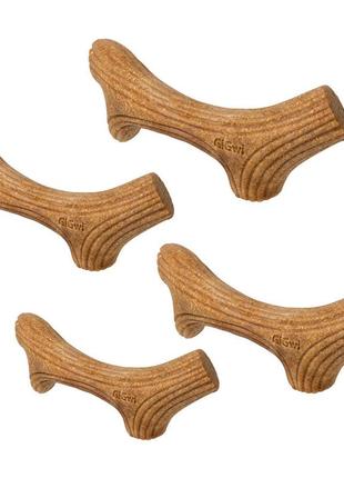 Игрушка для собак рог жевательный gigwi wooden antler, дерево, полимер, xs1 фото