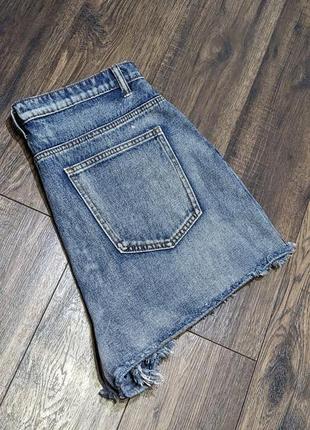 Короткие джинсовые шорты с высокой талией большого размера6 фото