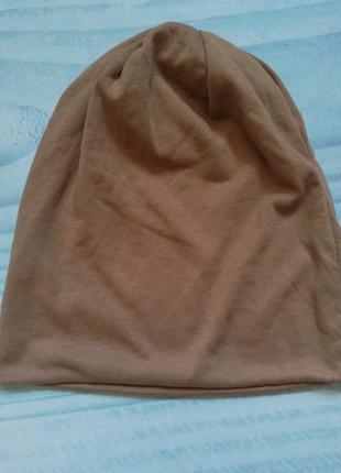 Бежева шапка, демісезонна, унісекс