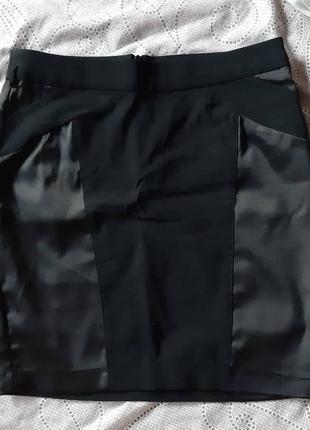 Черная юбка классическая мини tally weijl в школу на учебу институт офис