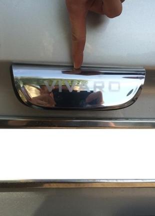 Накладка над номеромopel vivaro (опель виваро), нерж. (2 двери)