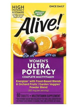 Вітаміни для жінок, nature's way, alive! ultra potency multi-v...