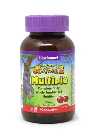 Мультивітаміни для дітей, смак вишні, rainforest animalz, blue...1 фото