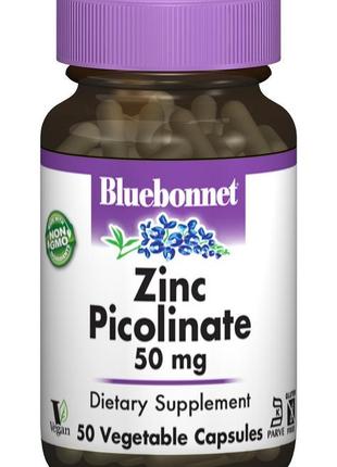 Цинк піколінат 50 мг, bluebonnet nutrition, 50 вегетаріанських...1 фото