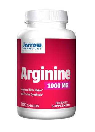 L-аргінін, 1 000 мг, jarrow formula, 100 таблеток