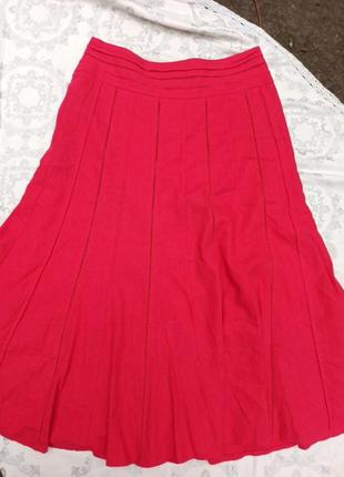 M&co юбка лен красная